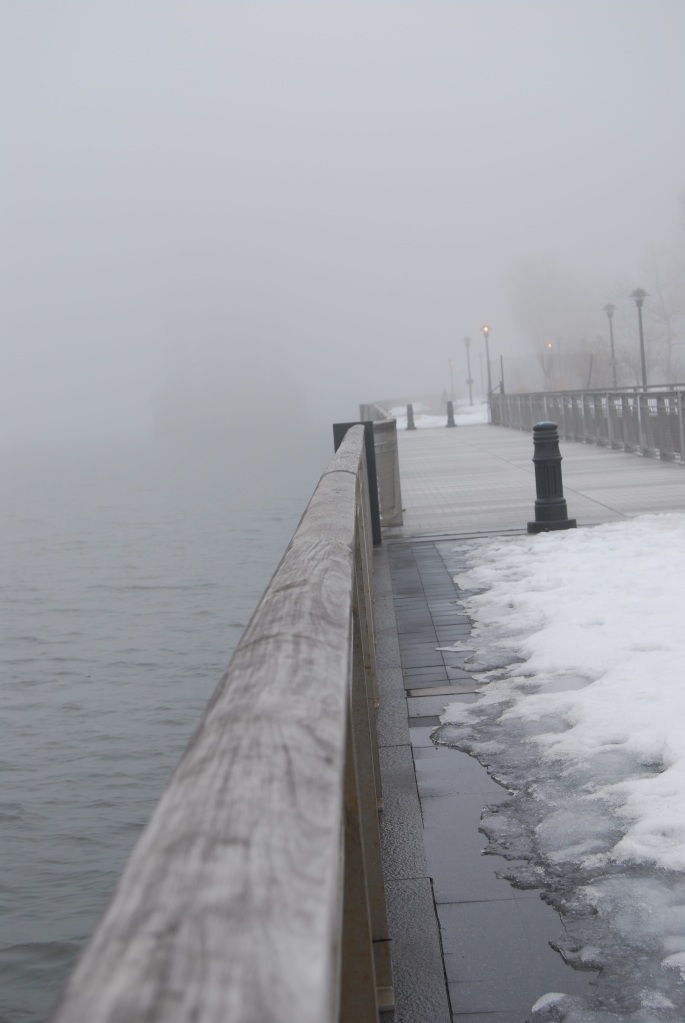 bridge and fog